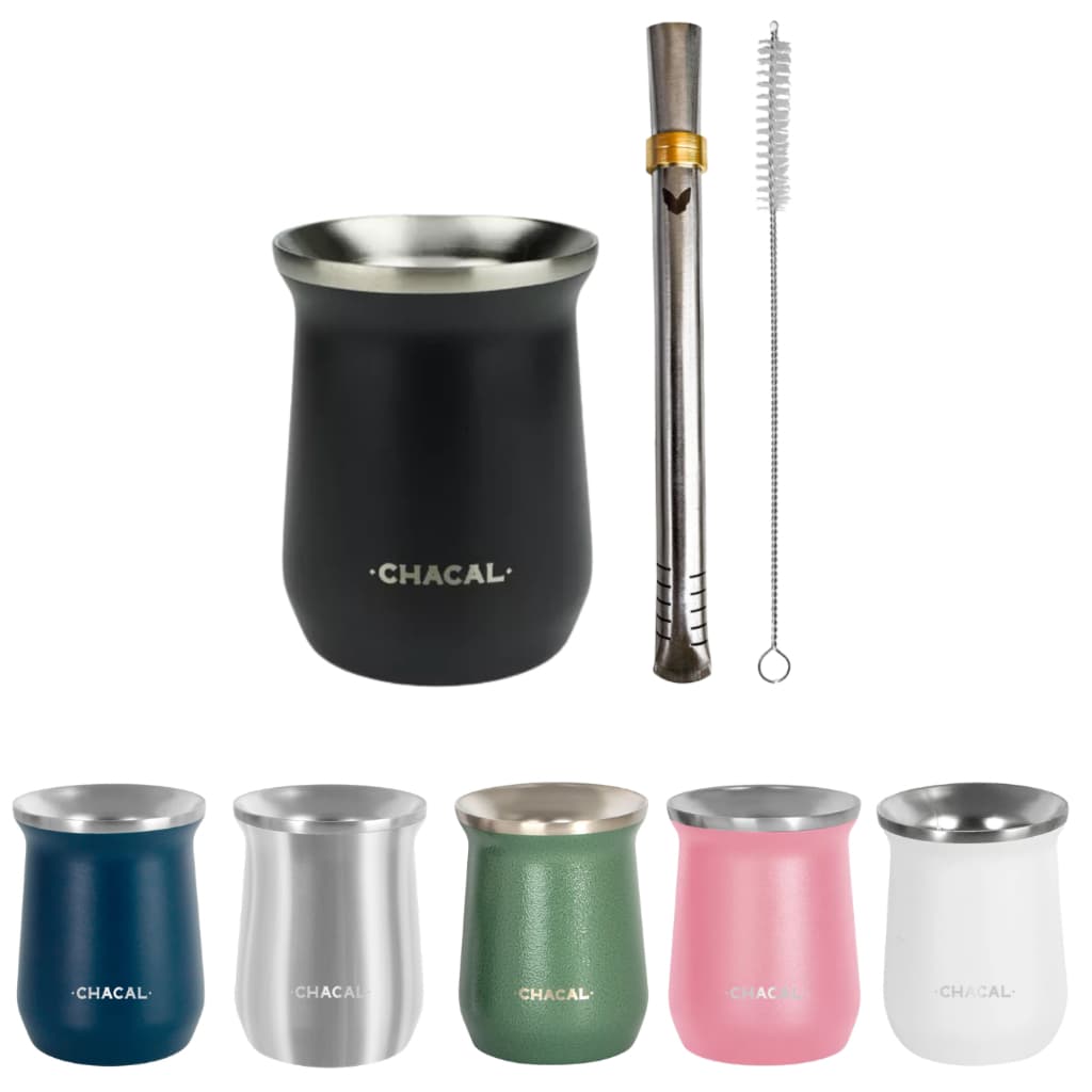 Kit Terere Bomba e Copo Cuia Chacal Inox