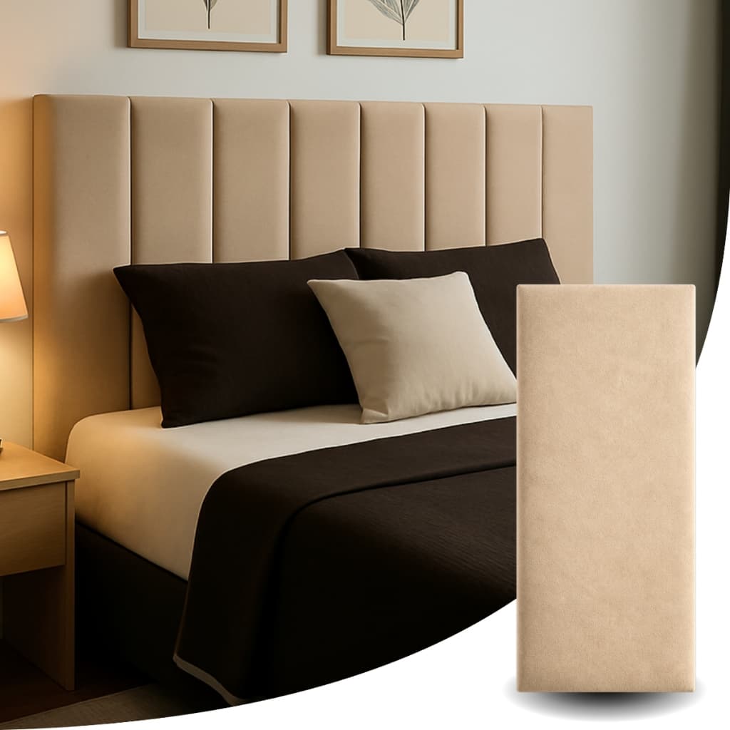 Cabeceira Modular Adesiva Completa Cama Solteiro Casal Queen King Placas de 45x20cm - Envio Imediato