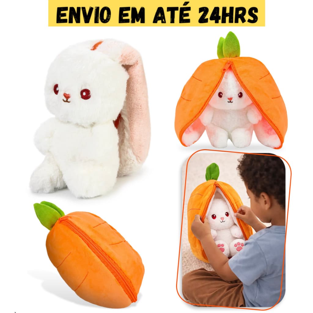 Coelho Da Pascoa Surpresa Pelucia Fofo Chaveiro Decorativo