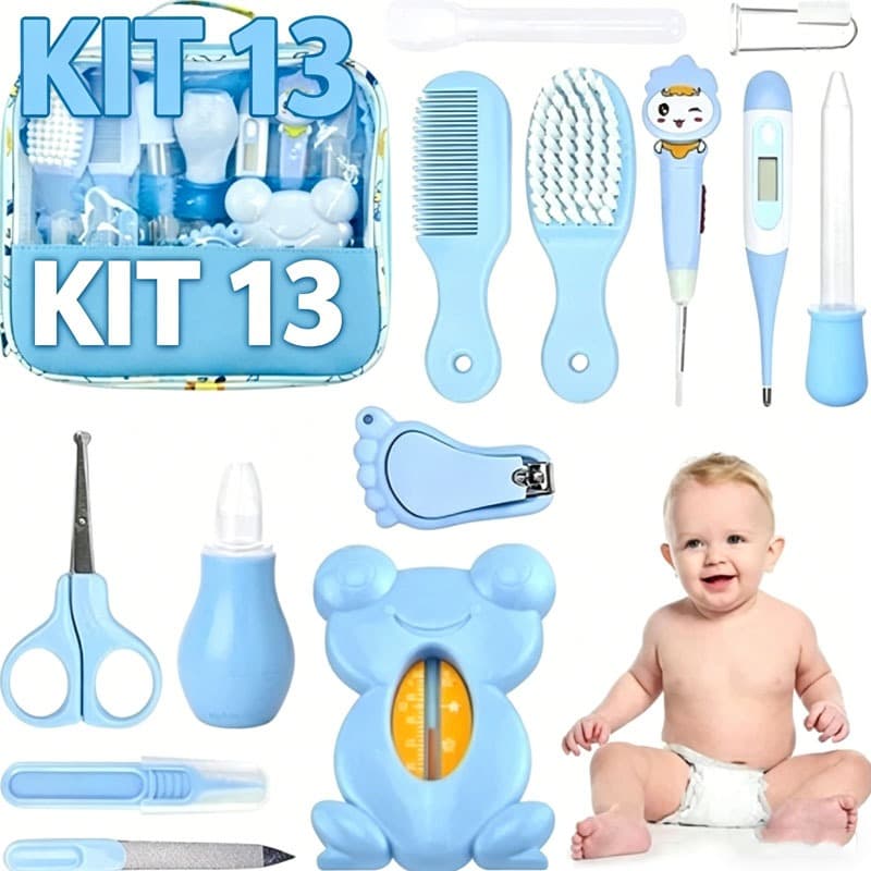 Kit 13 Higiene Cuidado Bebê Recém Nascido Essencial 13 Peças Cuidados