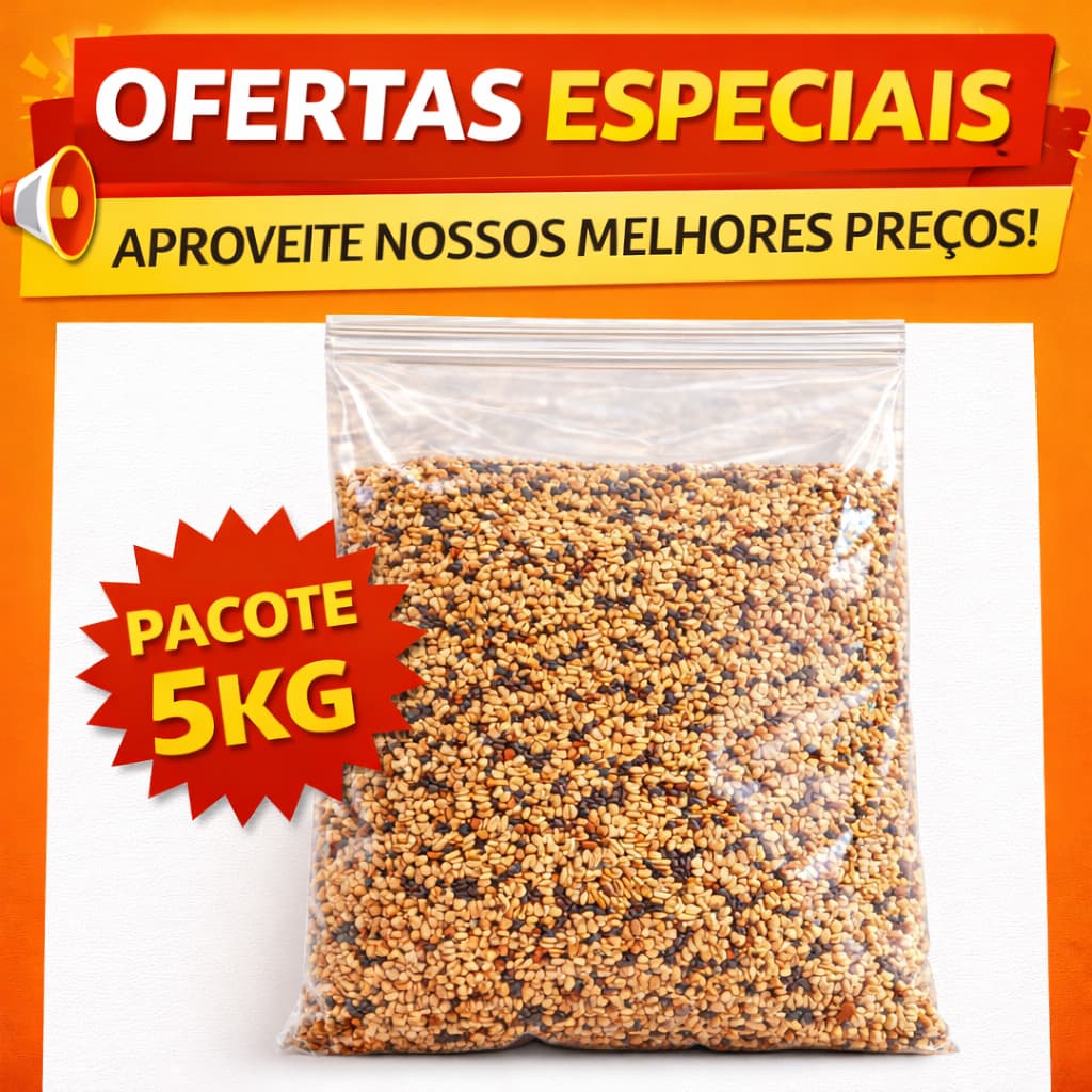 🌟 MISTURA PREMIUM PARA CANÁRIO – SELECIONADA E BALANCEADA! 🐤 5 kilos 2 kilos