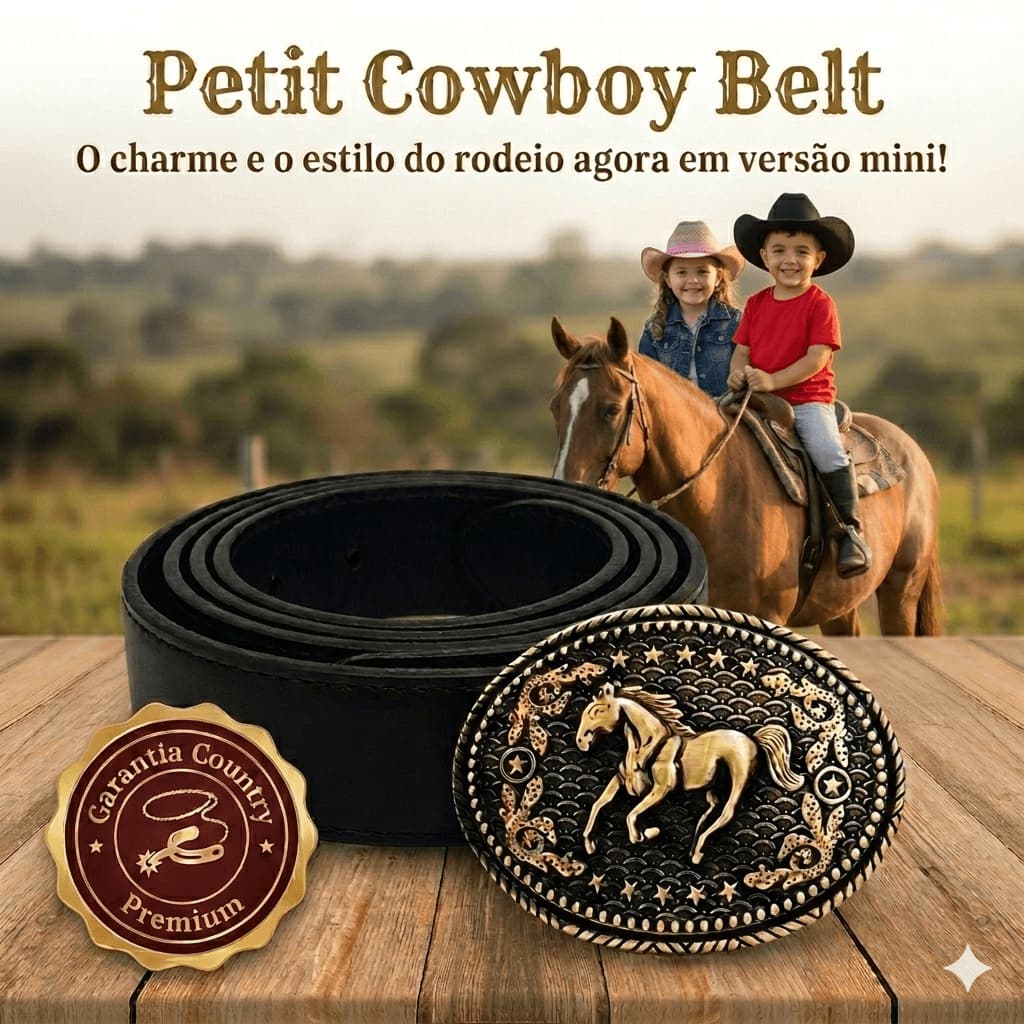 Impossível Não Amar! Cinto Country Infantil Fivela Peão Sertanejo Festa Junina Rodeio
