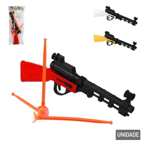 Pistola Lança Dardos 28cm 04 Peças Color