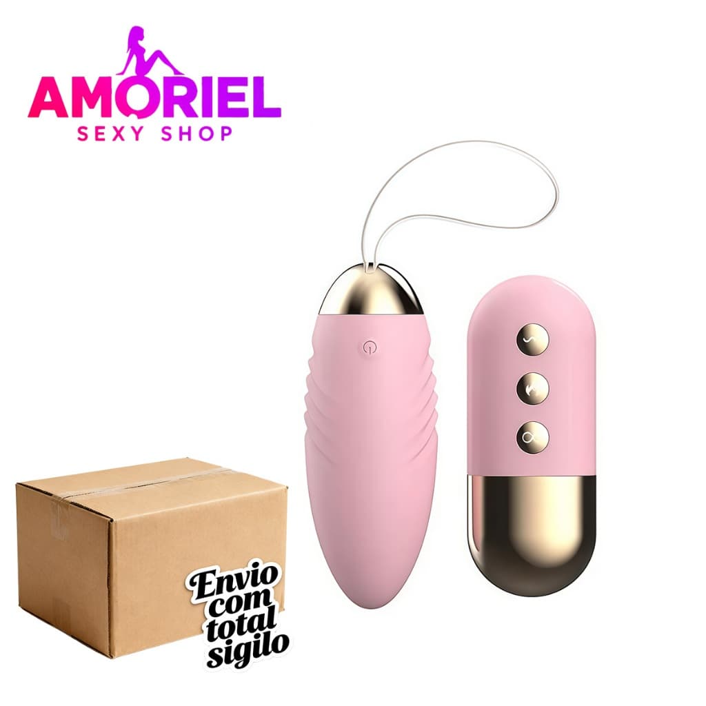 Vibrador Bullet com Controle Remot Recarregavel 10 modos USB