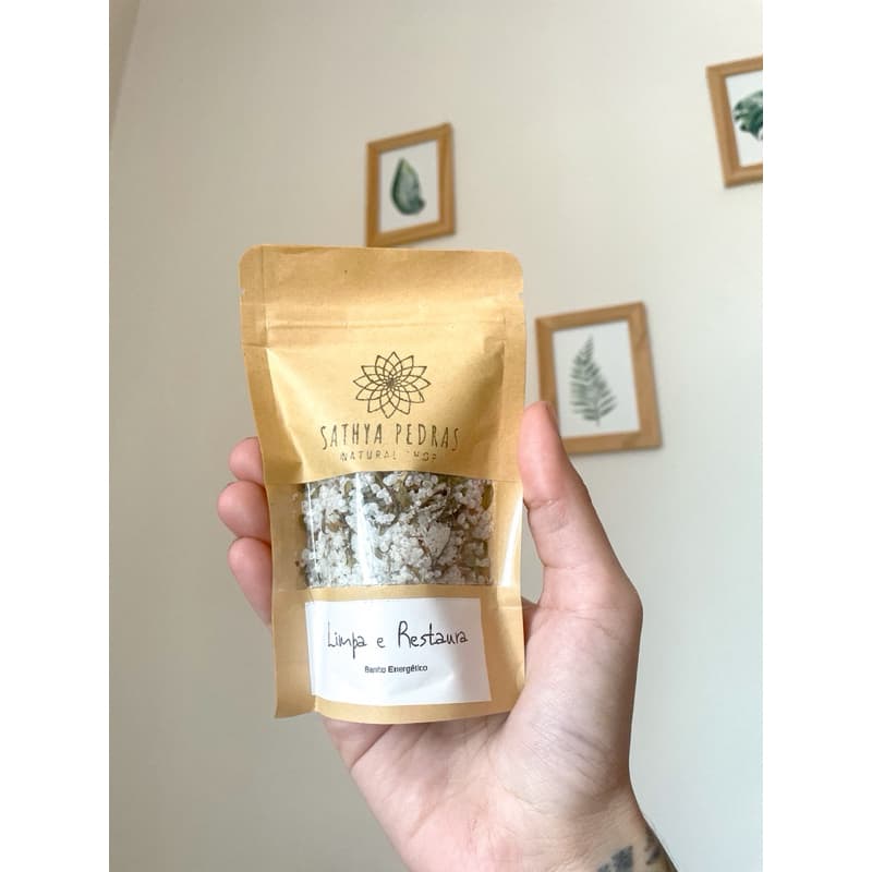 banho energético para proteção e energização - Sal grosso, arruda, sálvia branca e alecrim