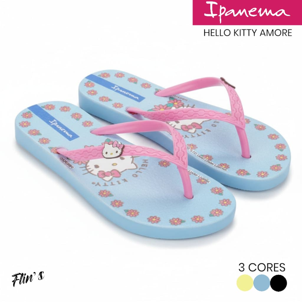 Chinelo Ipanema Hello Kitty Amore Infantil Original Confortável Antiderrapante