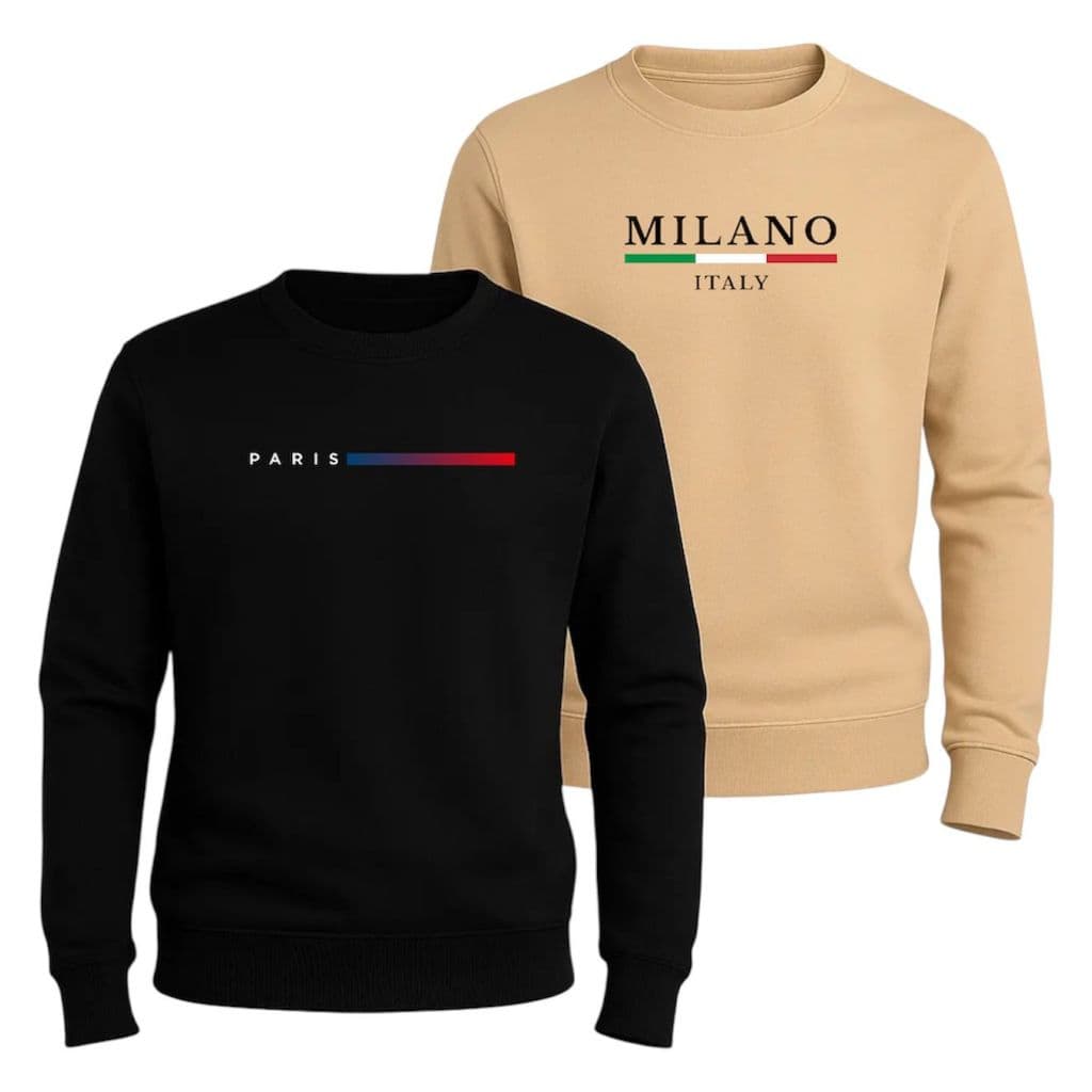 Kit Blusa De Frio 2 Moletom Gola Redonda Careca Preço De Atacado