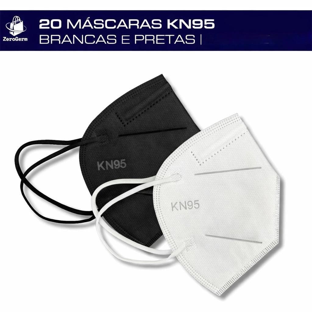 20 Máscara Descartável PFF2 KN95  | Sem Válvula + Proteção e Qualidade!