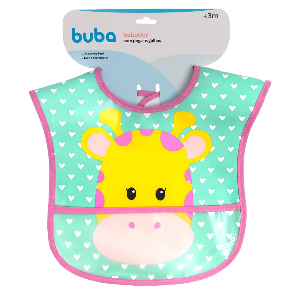 Babador Com Bolso Animal Fun Girafa Buba Original 15370