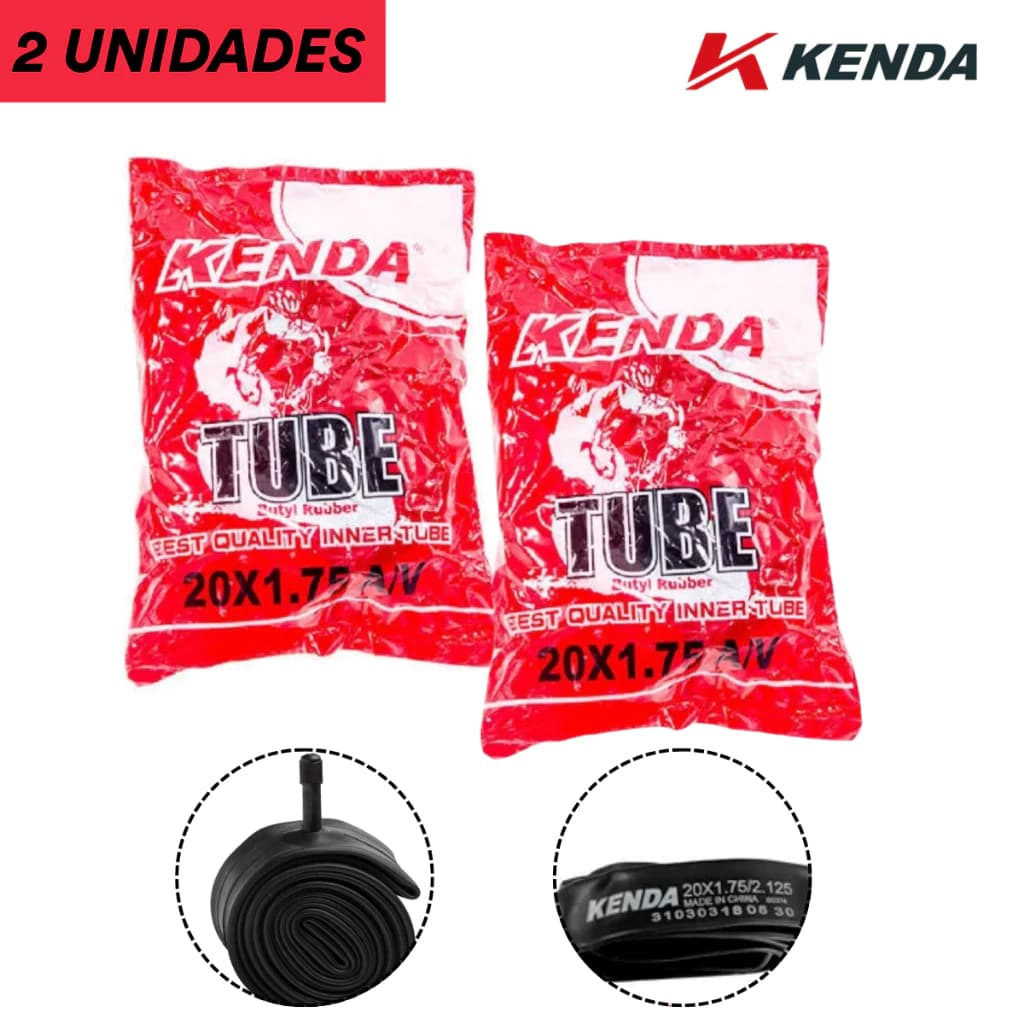 Par Câmara de Ar Aro 20  Kenda 1.75 Bicicleta Infantil Cargueira Bike Bico Grosso