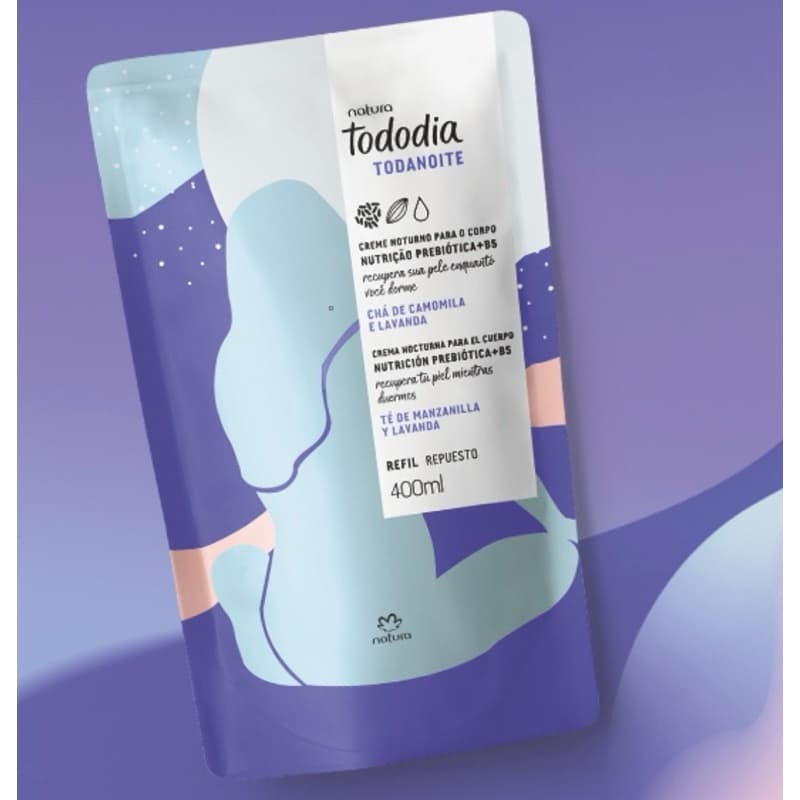 Refil Hidratante Natura Tododia Chá de camomila e lavanda  400ml