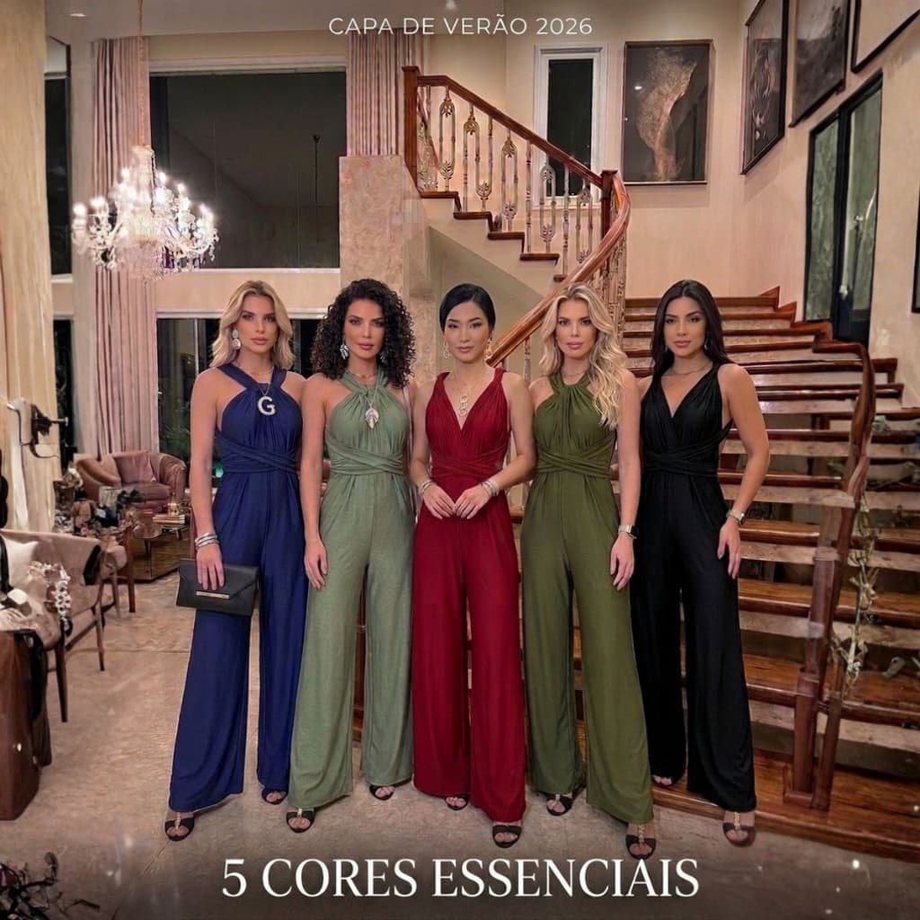 Macacão Feminino Longo Pantalona Elegante Festa Casual Multiformas FORRADO 20% DESCONTO