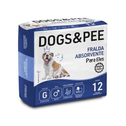 Fralda  para cachorro Macho-Tamanho G - 12Unidades ,confortável e higiênica--Envio Imediato