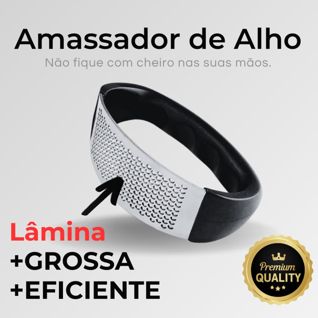 🔥OFERTA | Amassador de Alho Inox Manual de Cozinha