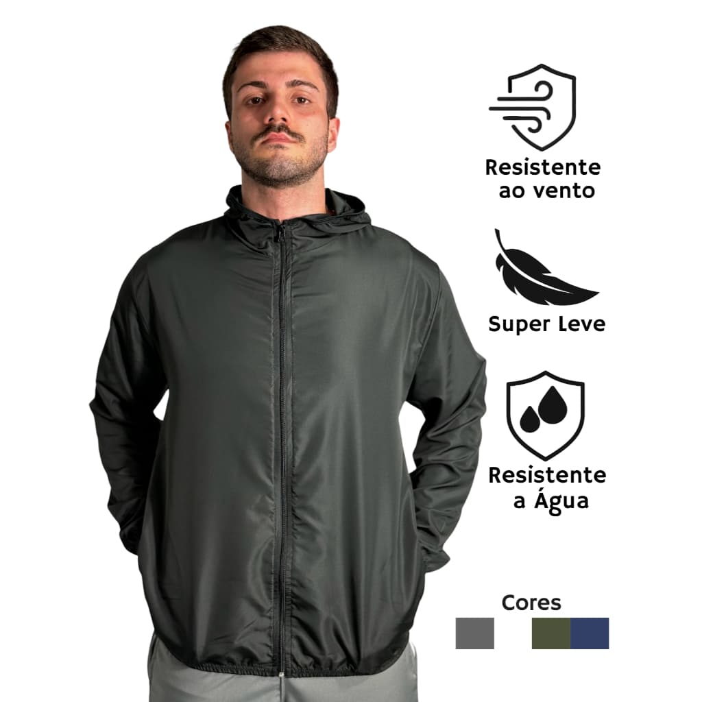 Jaqueta corta vento masculina Impermeável Lisa Térmica Frio super leve corrida ciclismo caminhada motoqueiro