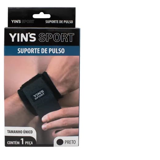 Munhequeira Suporte De Pulso Estabilizadora Preta Tamanho Unico Adulto