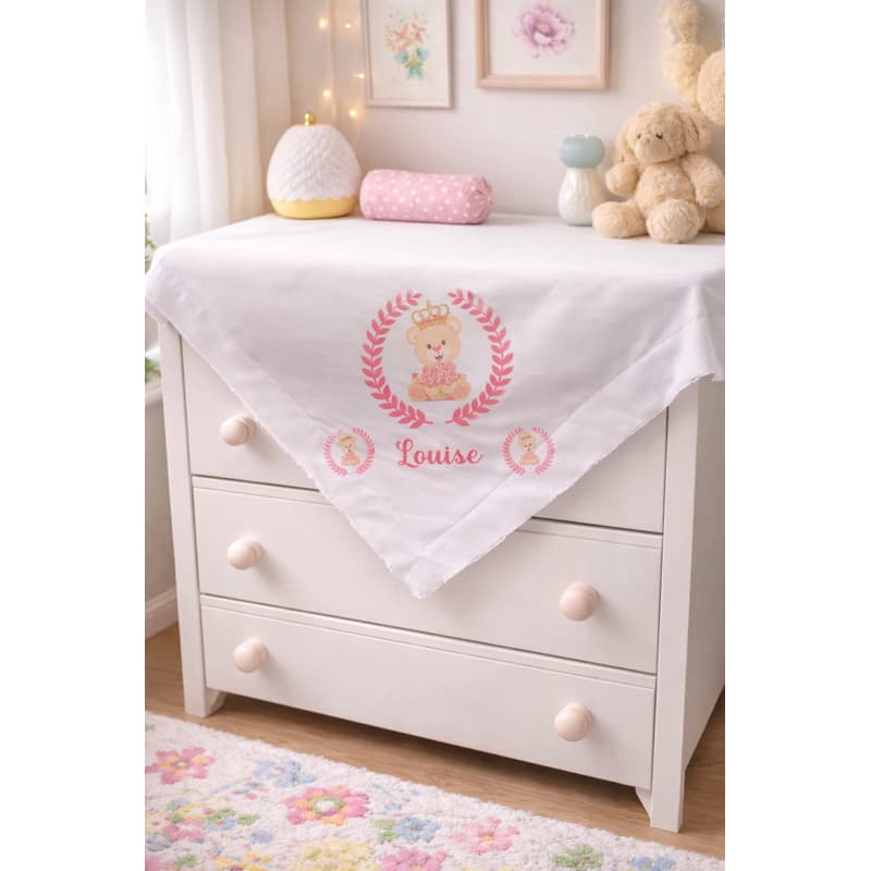 Manta Infantil  para bebê com NOME PERSONALIZADO Mantinha SOFT BOLHA
