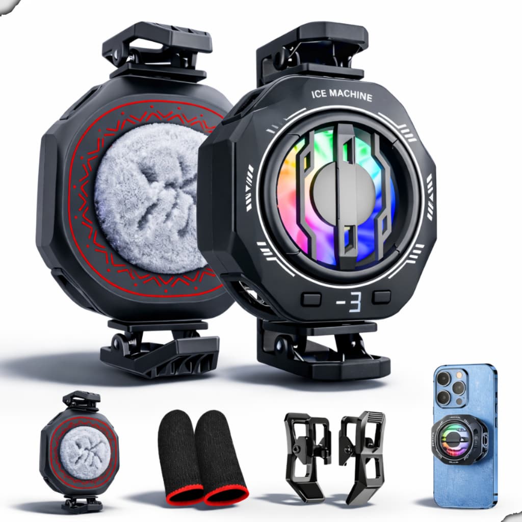 Cooler pra celular Gamer Magnetico RGB + Luva de dedo Resfriador de celular ( Culer pra celular )