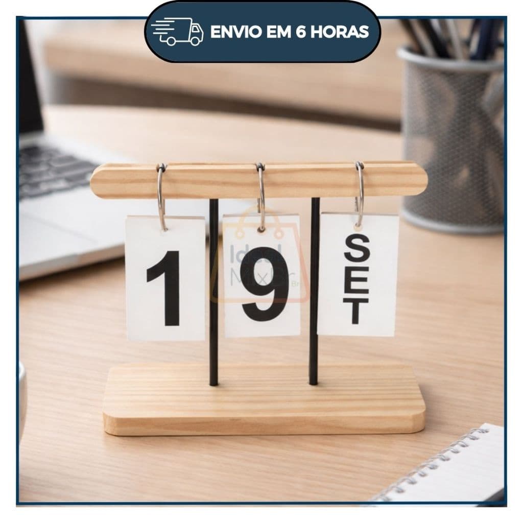 Calendário De Mesa Dia E Mês Permanente