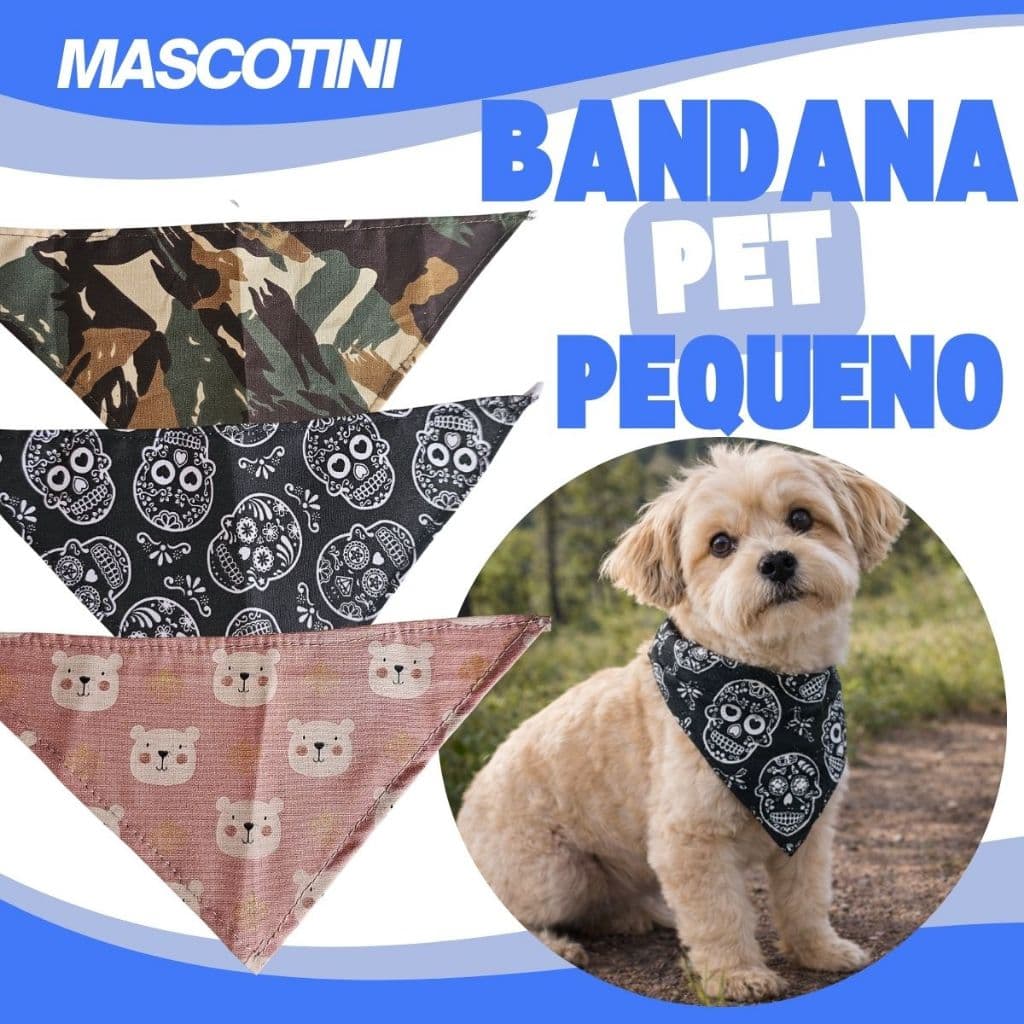 Kit 3 Bandanas Para Pets Cães E Gato 27cm Com Estampa Preto Rosa e Verde Lenço Bandaninha Bandana - Mascotini
