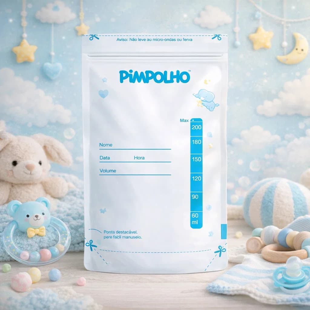 Kit 25 Sacos Transparentes Para Armazenar Leite Materno 200m