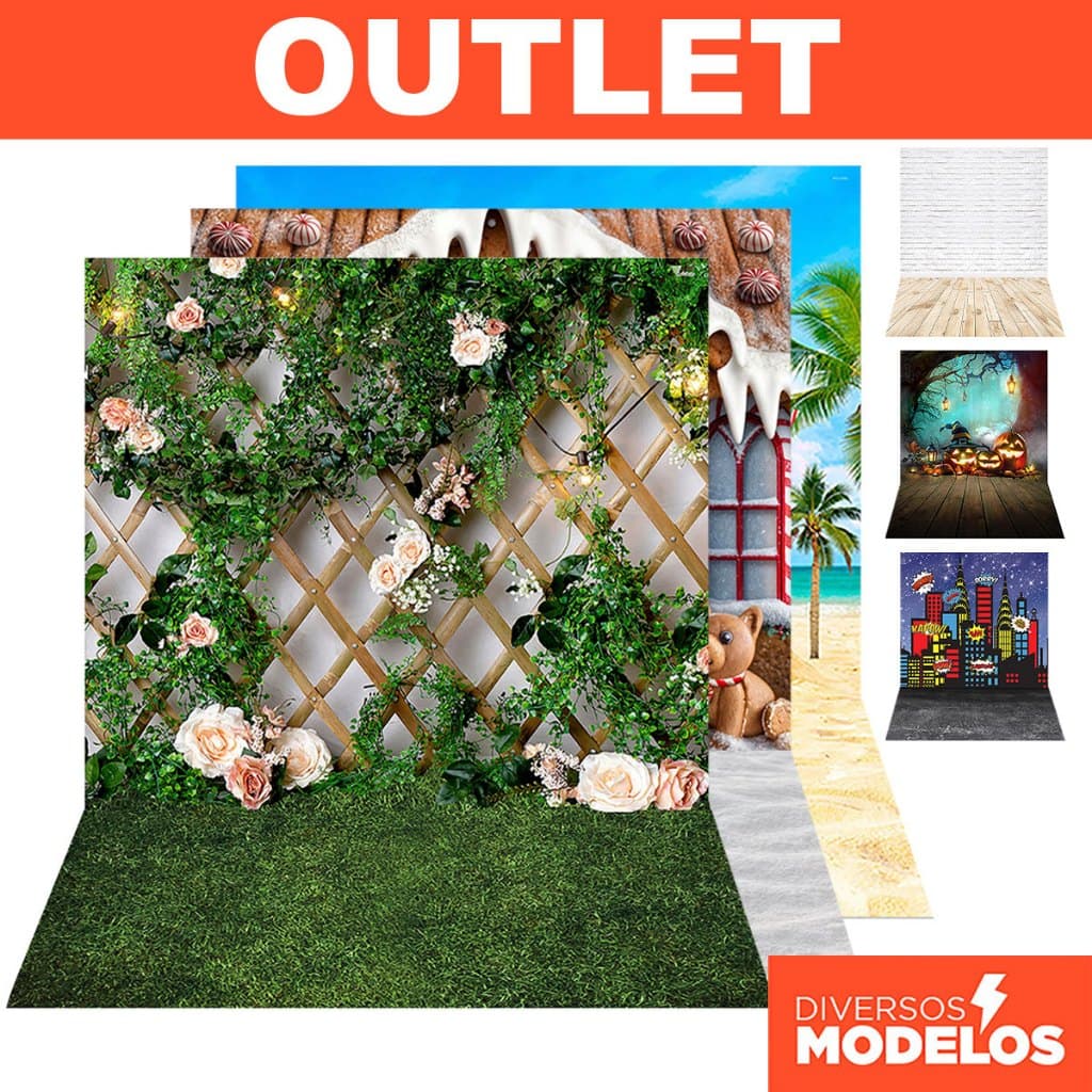 Fundo Fotográfico 1,20x1,70m Cenário Painel Em Tecido Sublimado Vários Modelos - OUTLET