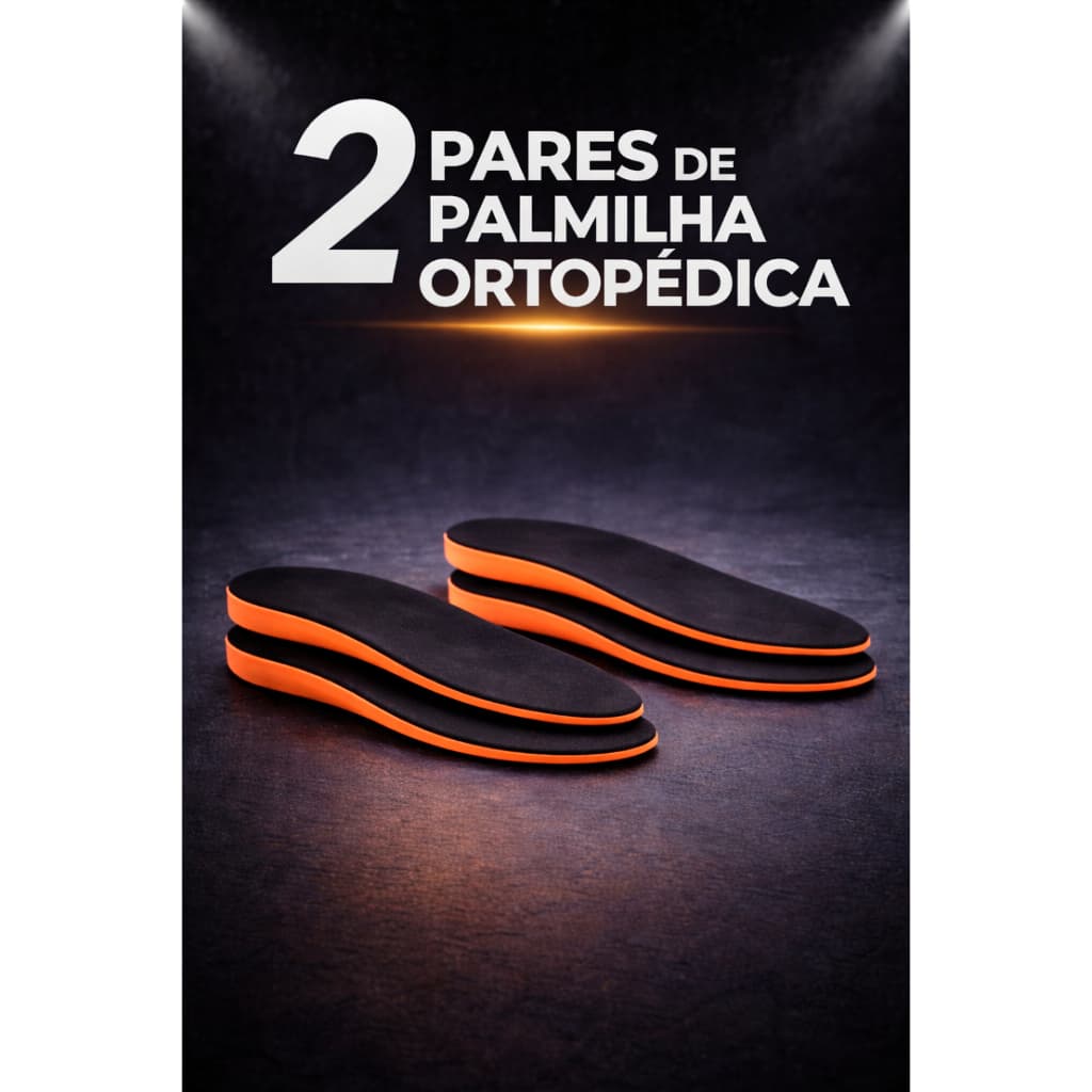 Kit 2 Pares de Palmilha Gel Ortopédica Anatómica Premium Esporão Qualidade Botina Antibacteriana
