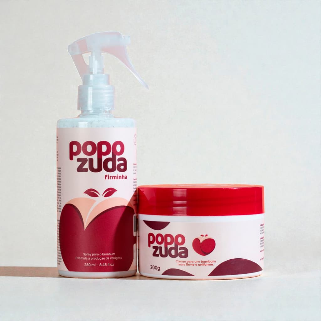Popozuda Cream e Spray - Tratamento Intensivo para Pele Firme e Lisinha