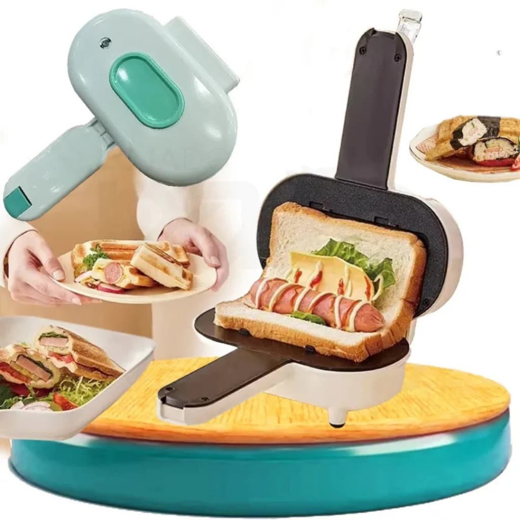 Mini Panela Elétrica Torradeira Sanduicheira 1200W 110V Cachorro Quente Prensado Hot Dog