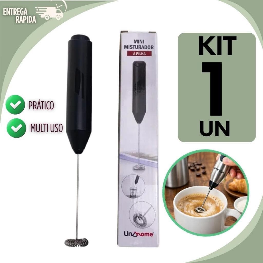 Mini Mixer Misturador Elétrico Portátil a Pilha Espuma Multifuncional Leite Café shake Omelete