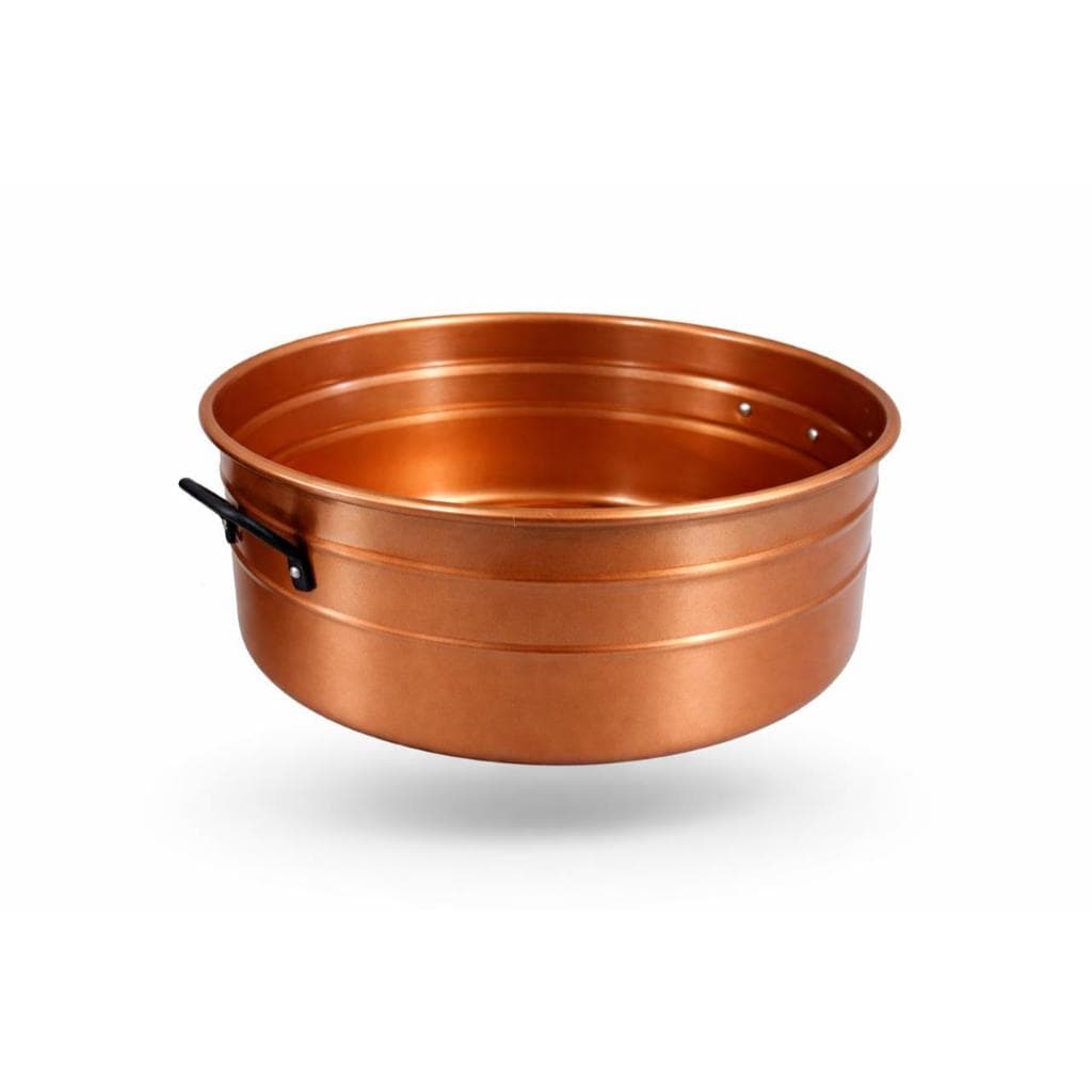 Tina Escalda Pés Só Alumínio Cobre Alça Preto Bacia SPA para Pedicure e Relaxamento