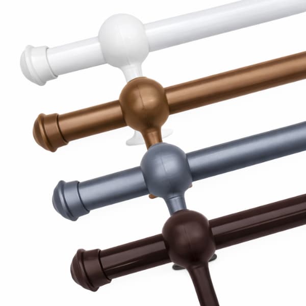 Kit Varão Completo Simples 2 Metros 19mm Branco Para Cortina Janela