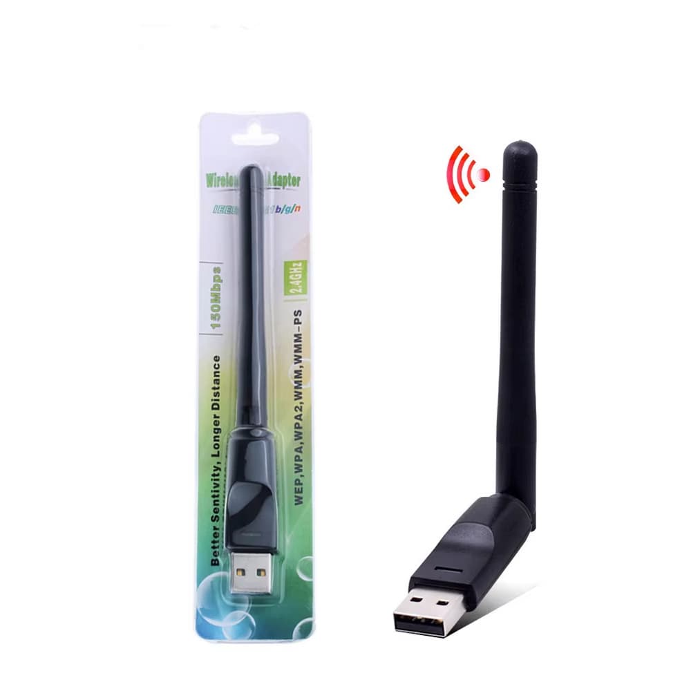 Adaptador Wi-Fi USB 150Mbps com Antena – Para PC, Notebook, TV Box e IPTV