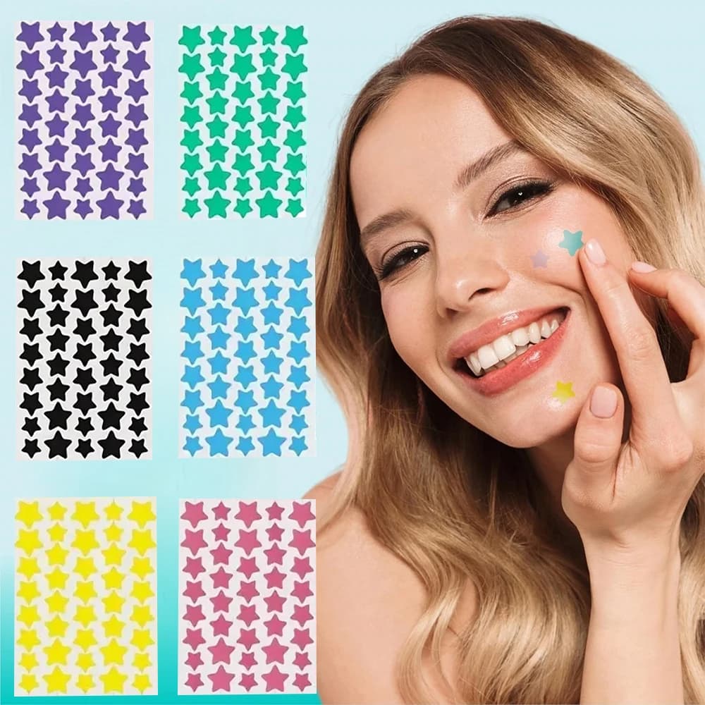 Kit 40/120 Adesivo em Estrela Seca Espinha, Anti‑acne, Proteção Dia/Noite Secativo