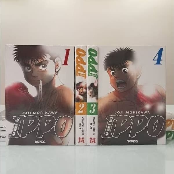 Mangá Hajime no Ippo - Volume 1, 2, 3 e 4 - Editora MPEG - Novo (Lacrado)