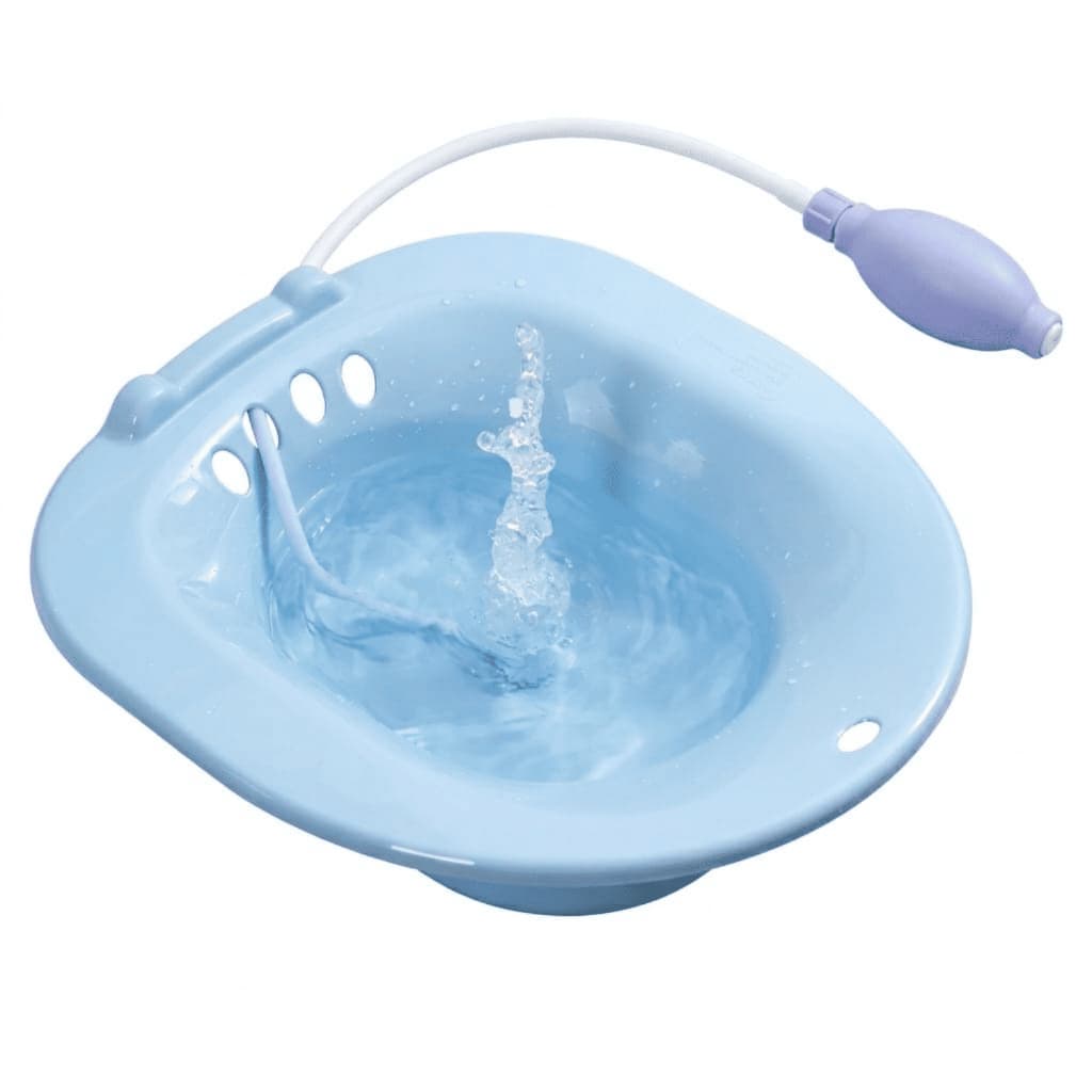 Bacia Banho de Assento com Ducha Higiênica Portátil Higiene Íntima Mulheres Idosos Pós-Parto