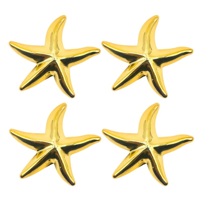 Fivela  Estrela Dourada Moda Praia E Body Plástico C/10