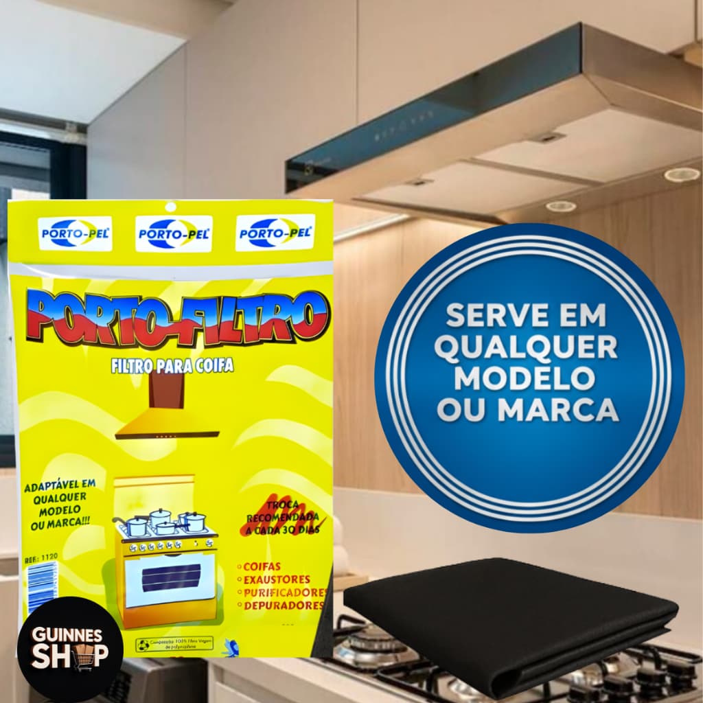 Filtros P/ Coifa Manta Depurador Exaustor Universal Preto - Suggar Bosch Feltro