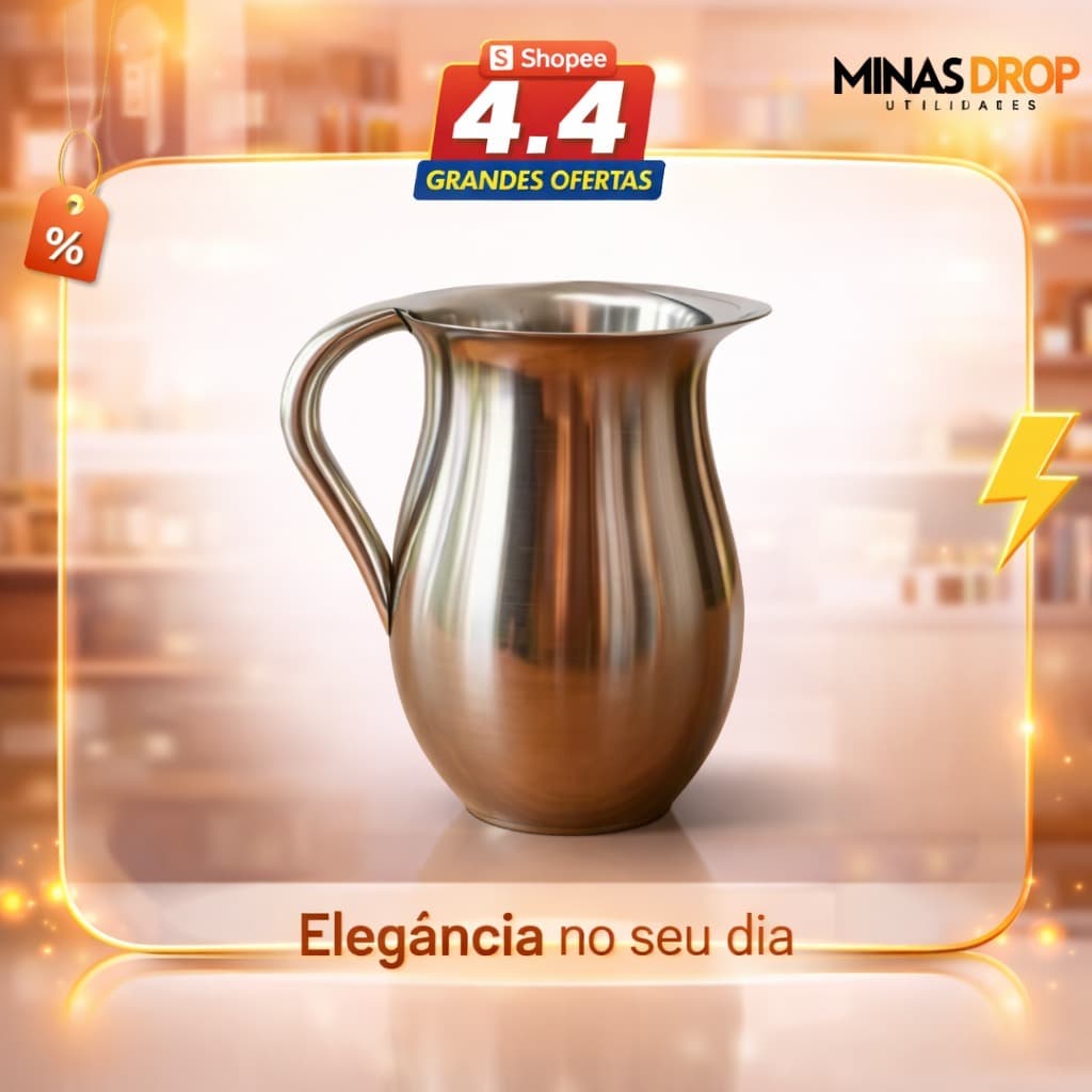 Jarra de Inox com Separador de Gelo Moldular – 1,5L / 2L – Elegante, Resistente e Ideal para Bebidas Geladas