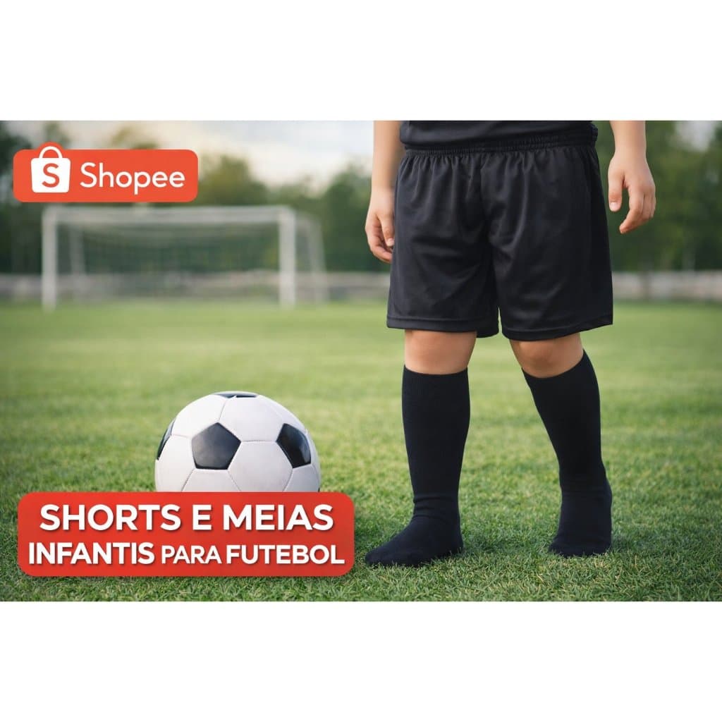 Kit 2 Calções de futebol infantil + 2 Meiões infantil