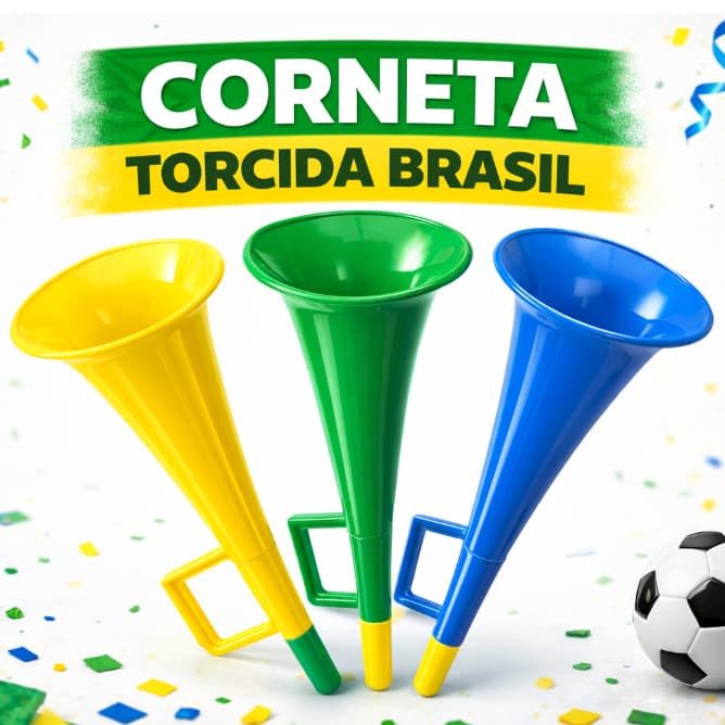 Vuvuzela Corneta Trombone Torcida Copa do Mundo Grande Som Alto Apito Brasil Futebol Festa