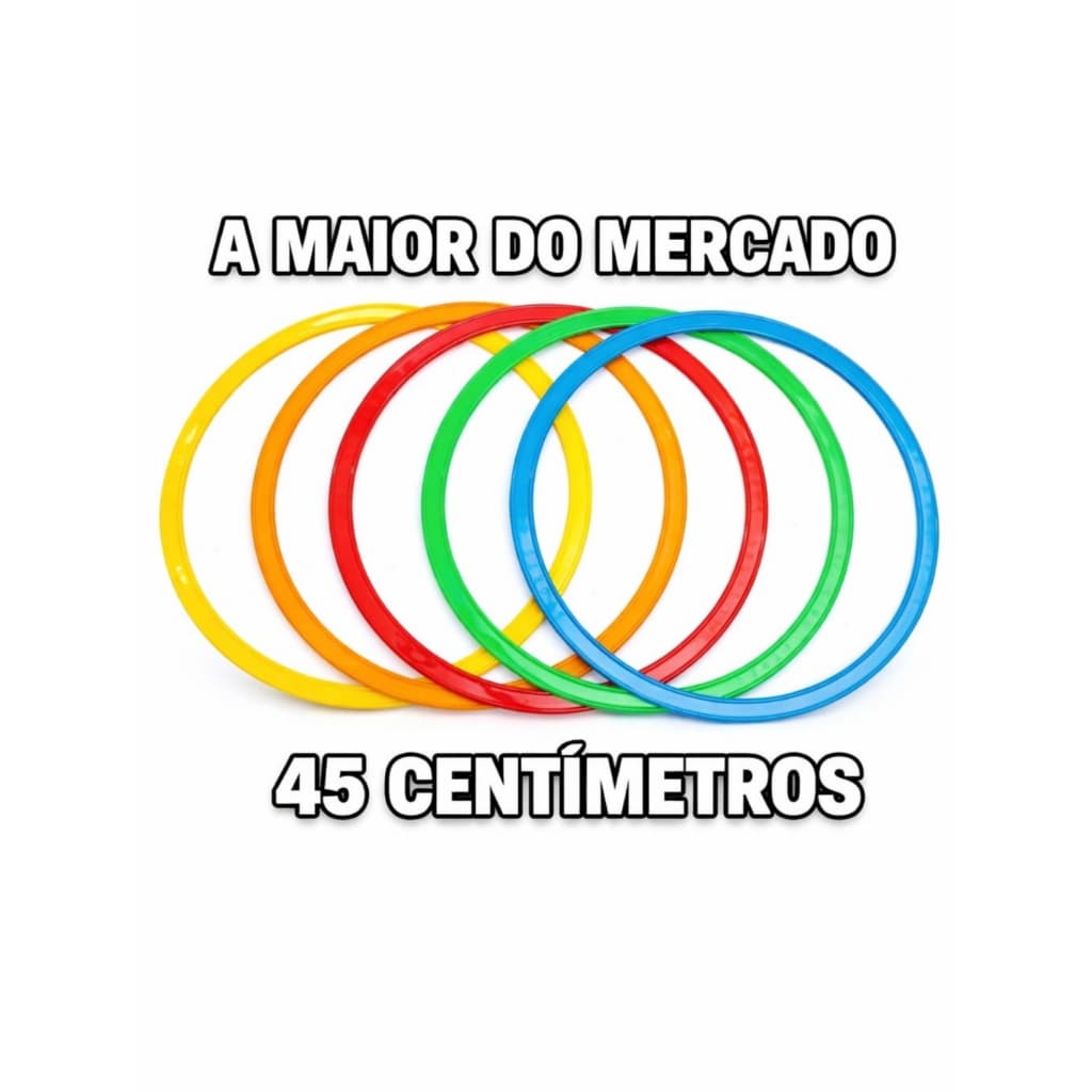 A-5 KIT 5 ARGOLA DE AGILIDADE 45 CENTÍMETROS ARO PARA TREINO FUNCIONAL AGILIDADE FISIOTERAPIA