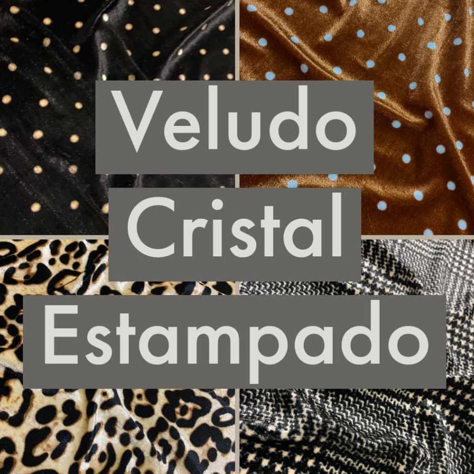 TECIDO VELUDO ESTAMPADO (1M X 1,50M) '"G537, A7341"