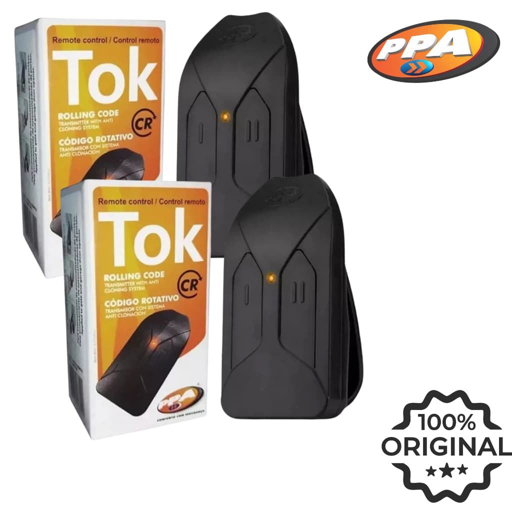 Kit 2 Controle TOK PPA Original 433MHz Portão Eletrônico Alta Performance Envio Já