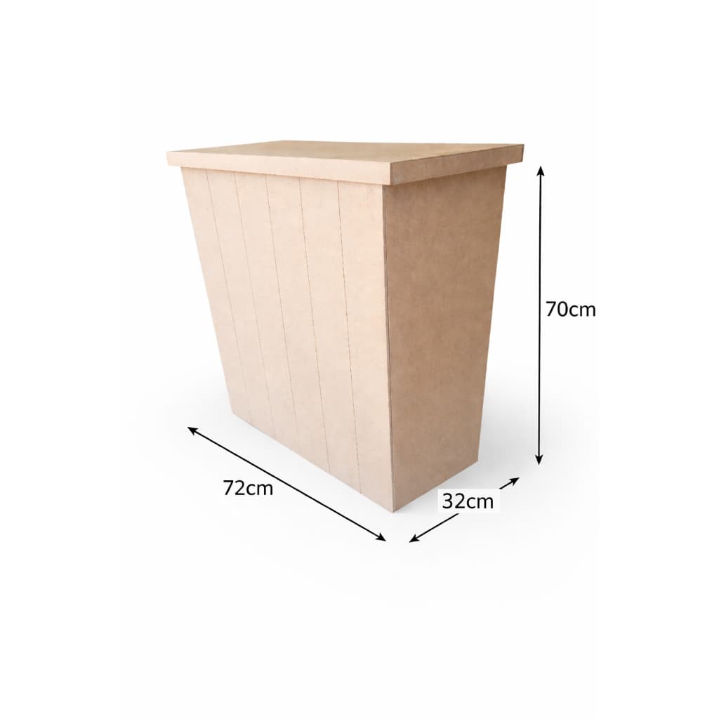 mesa ripada bomb e cômoda fake de madeira MDF para decoração de festa ou mesinha de quarto