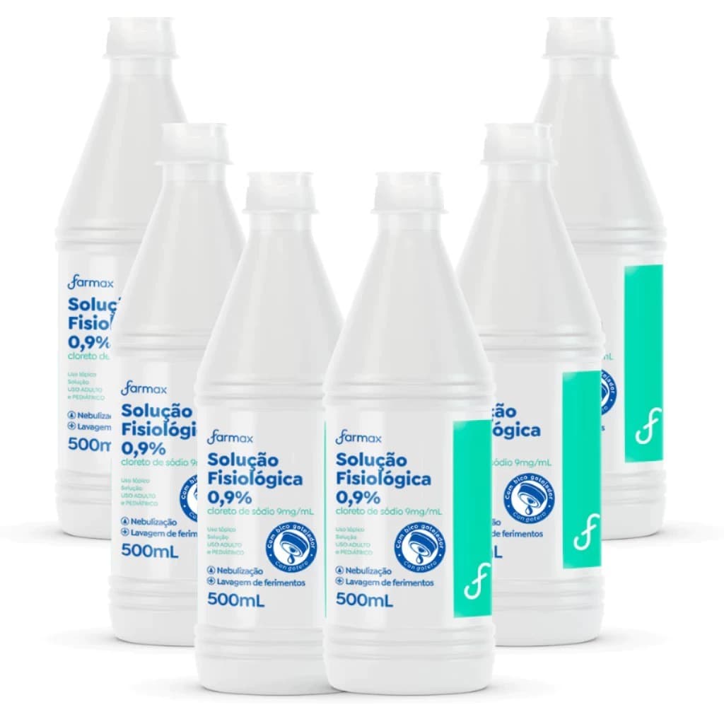 Kit 6 Soro Fisiológico Sorimax Farmax 500ml