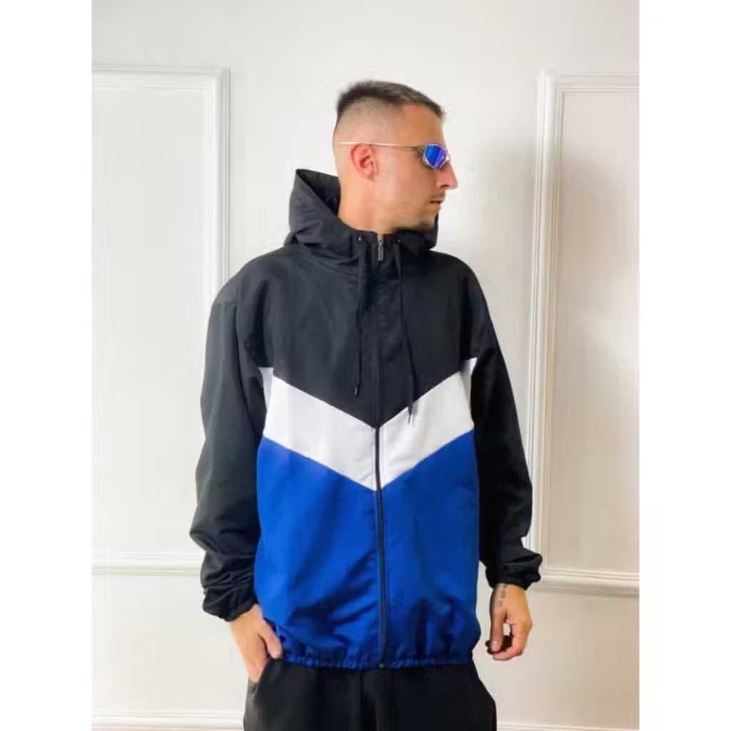 Jaqueta Corta Vento Masculino 3 Cores Semi Forrado ,Capuz,Bolso,Ziper,Academia Treino Corrida