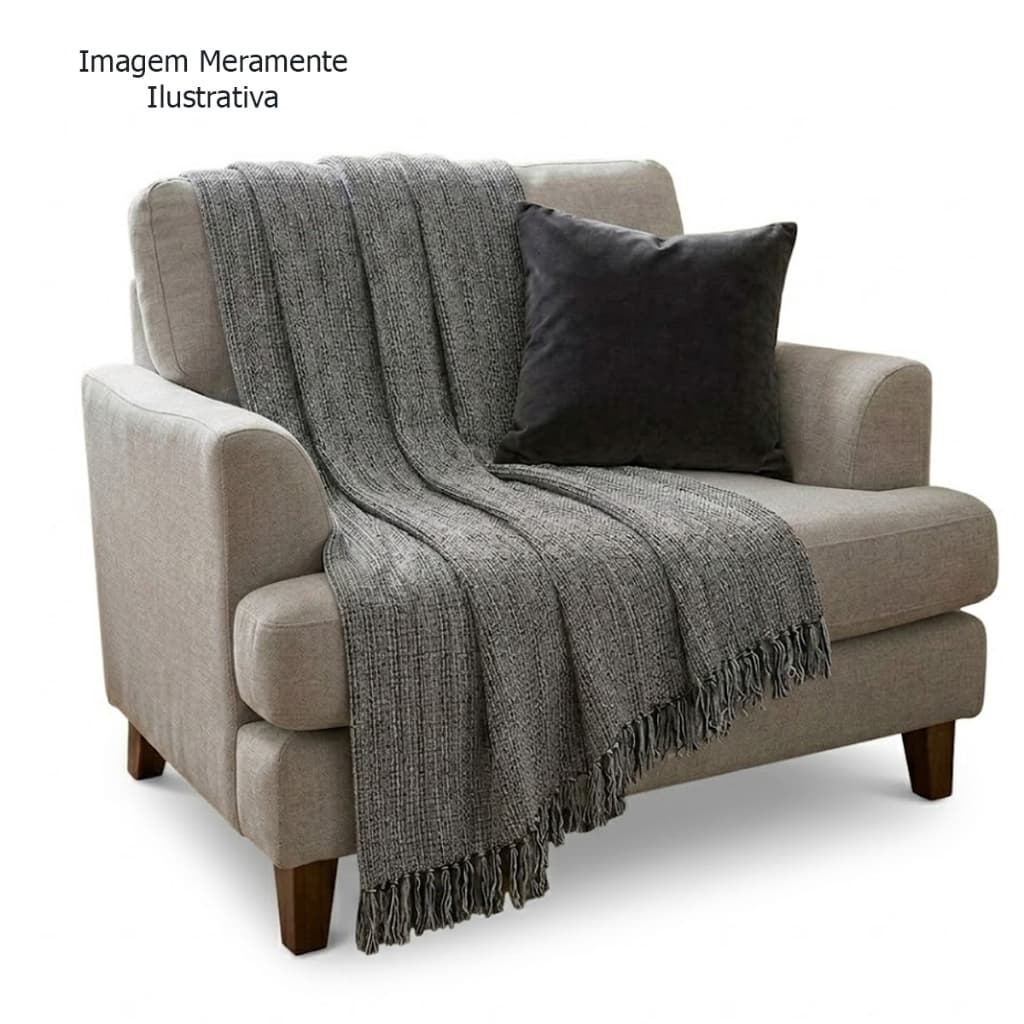 Manta Para Sofá Grande Decorativa 210 x 120 Tipo Capa Protetora Inverno/Verão 100% Algodão