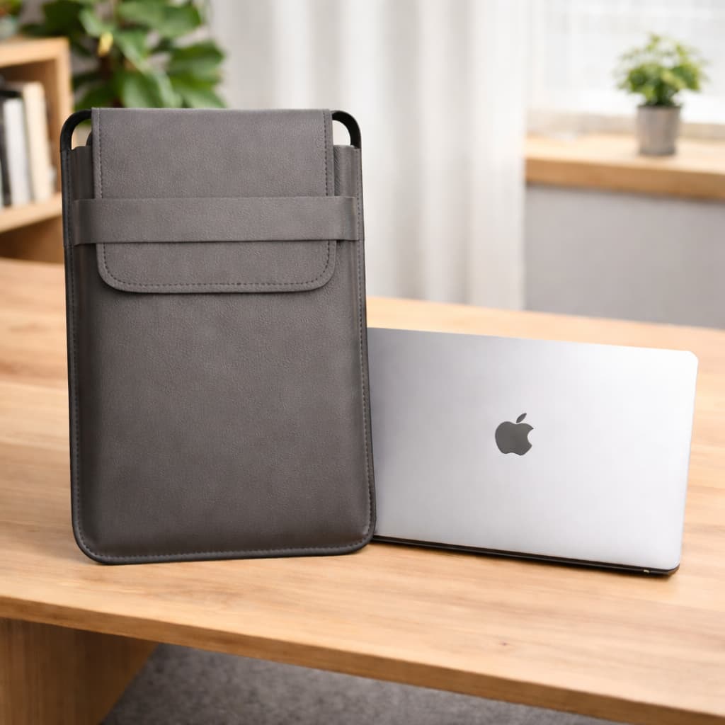 Case Capa Notebook Em Couro Com Mouse Pad 2 Em 1 Até 17.3pol
