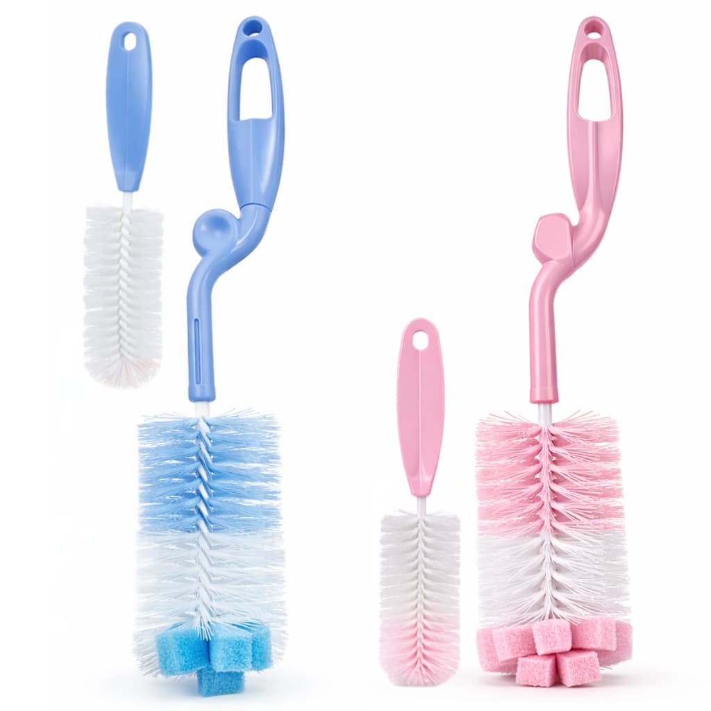 Kit Escovas Para Limpar Mamadeira Limpeza New Baby
